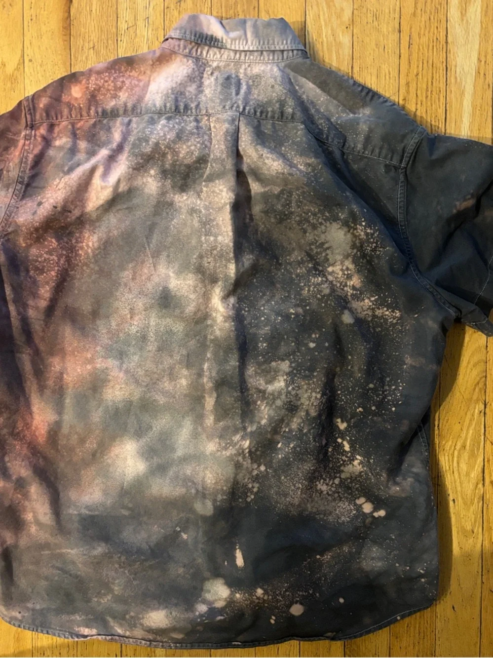 J. Crew Custom Reverse Tie-Dye Short-Sleeve Button-Down Shirt - X Large